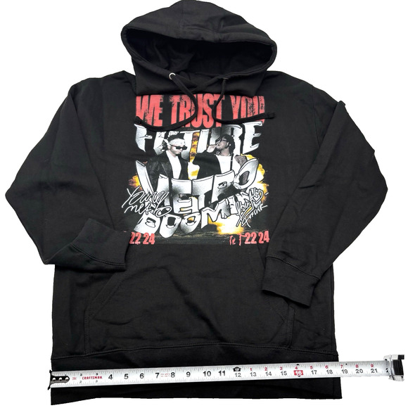 2024 Future Metro Boomin WE TRUST YOU Black Pullover Tour Merch Hoodie Unisex M - Picture 8 of 10